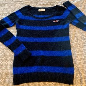 2/$10 Hollister Blue Black Stripe Light Sweater S